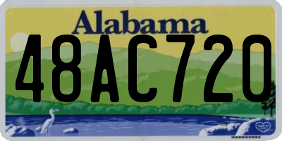 AL license plate 48AC720