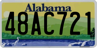 AL license plate 48AC721