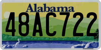 AL license plate 48AC722