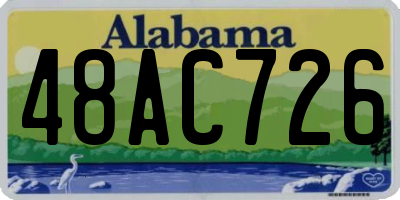 AL license plate 48AC726