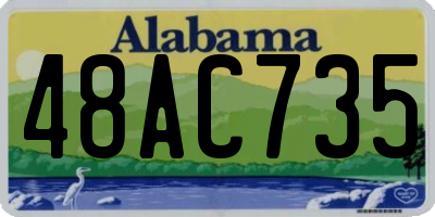 AL license plate 48AC735