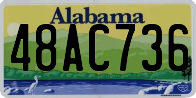 AL license plate 48AC736