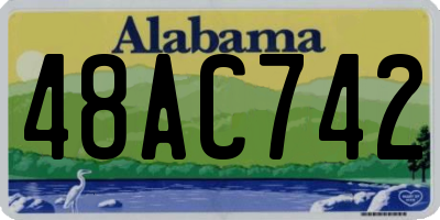 AL license plate 48AC742