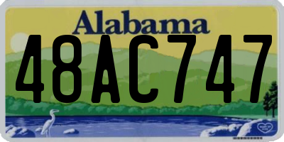 AL license plate 48AC747