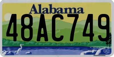 AL license plate 48AC749