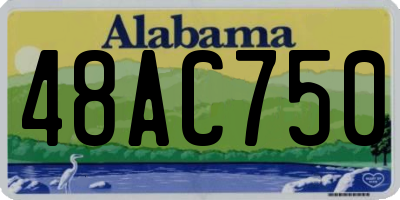 AL license plate 48AC750