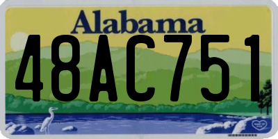 AL license plate 48AC751