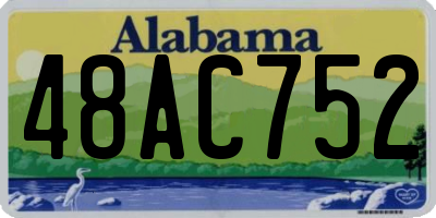 AL license plate 48AC752