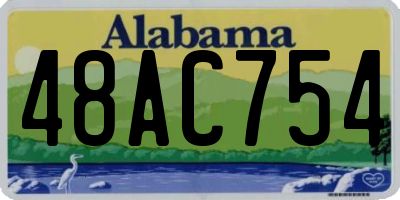 AL license plate 48AC754