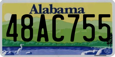 AL license plate 48AC755