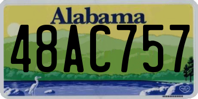 AL license plate 48AC757