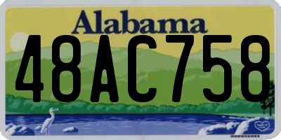 AL license plate 48AC758