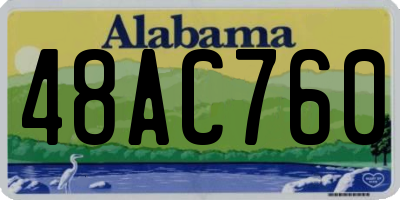 AL license plate 48AC760