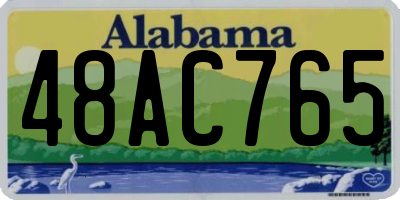 AL license plate 48AC765
