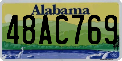 AL license plate 48AC769