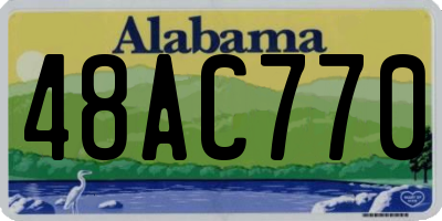 AL license plate 48AC770