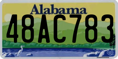 AL license plate 48AC783