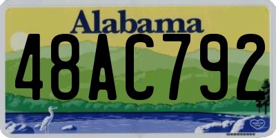AL license plate 48AC792
