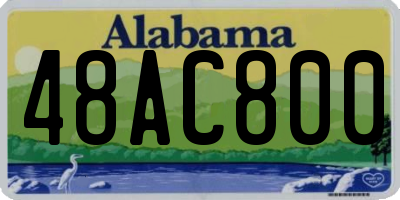 AL license plate 48AC800