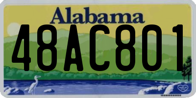 AL license plate 48AC801