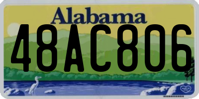 AL license plate 48AC806