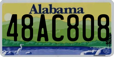AL license plate 48AC808