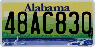 AL license plate 48AC830