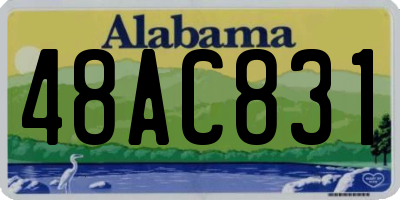 AL license plate 48AC831
