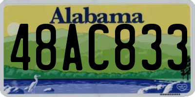 AL license plate 48AC833