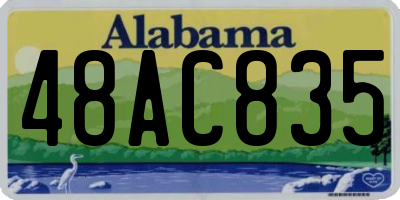AL license plate 48AC835