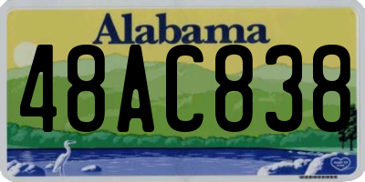 AL license plate 48AC838