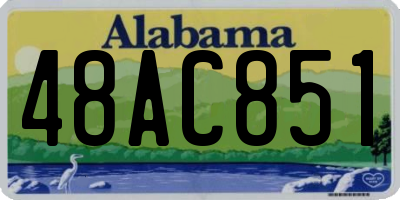 AL license plate 48AC851