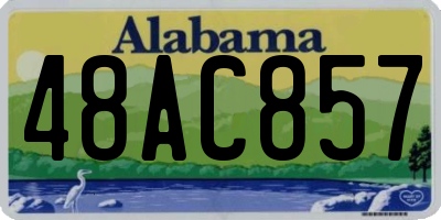 AL license plate 48AC857
