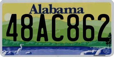 AL license plate 48AC862