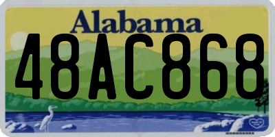 AL license plate 48AC868