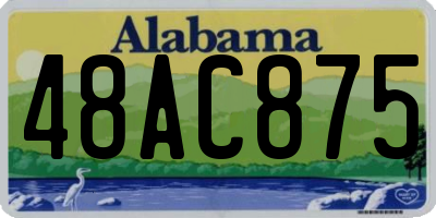 AL license plate 48AC875