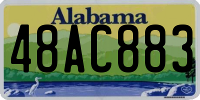AL license plate 48AC883