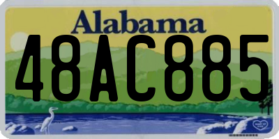 AL license plate 48AC885