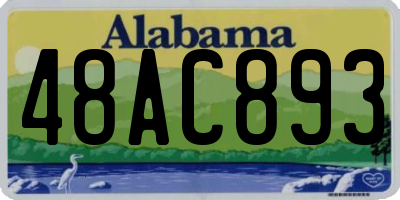 AL license plate 48AC893