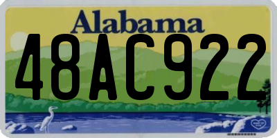 AL license plate 48AC922