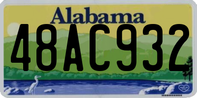 AL license plate 48AC932