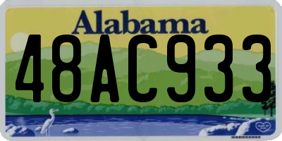 AL license plate 48AC933