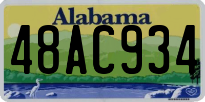 AL license plate 48AC934