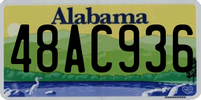AL license plate 48AC936