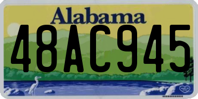 AL license plate 48AC945