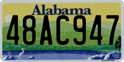 AL license plate 48AC947