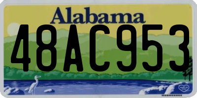 AL license plate 48AC953