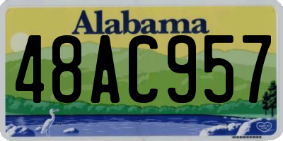 AL license plate 48AC957