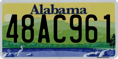 AL license plate 48AC961