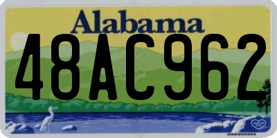 AL license plate 48AC962